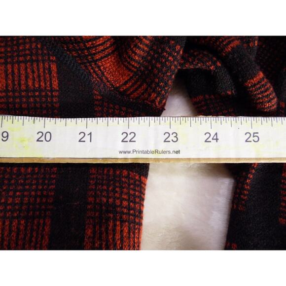 Mack Russo Sweater Mens Medium Red Plaid Long‎ Sleeve Fleece Pullover EUC - Picture 10 of 10